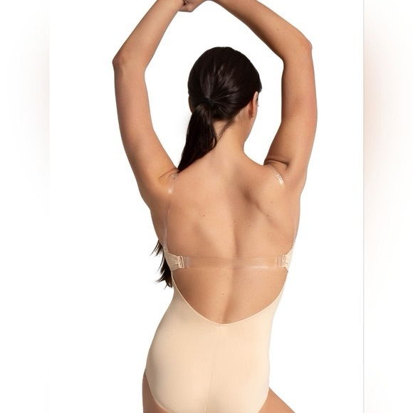 Camisole Leotard w  BraTek In Nude Size Small - Picture 2 of 13